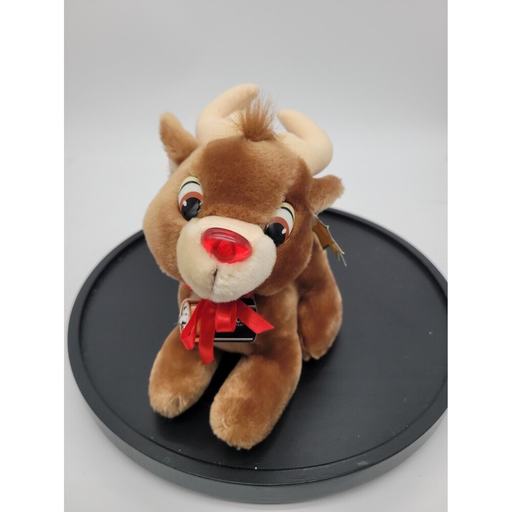 Applause Vintage Plush Rudolph The Red Nosed Reindeer Battery Dead with Tags